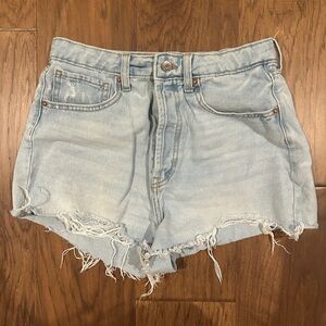 Wild Fable Light Blue Frayed Jean Shorts